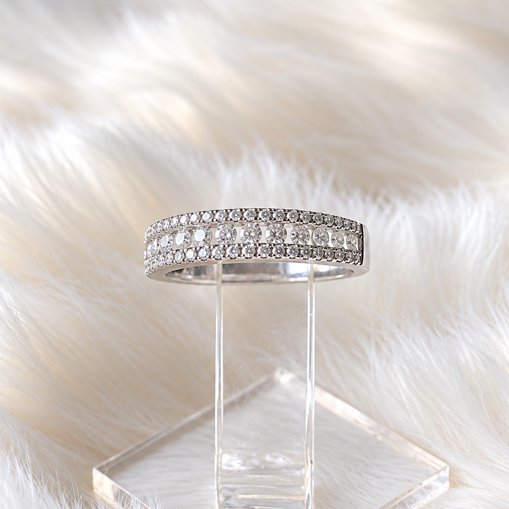 Anello Luce Eterna oro blanco 18k