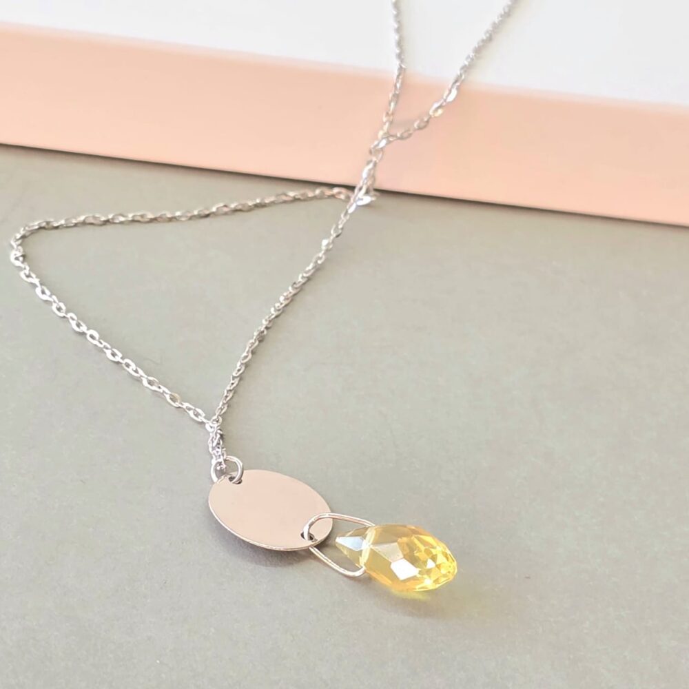 Gota topacio oro blanco