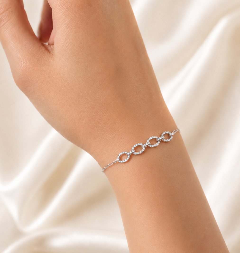Eslabones diamantes oro blanco